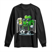 Funny Irish Shamrock Dabbing Soccer Long Sleeve Shirt St Patricks Day