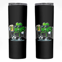 Funny Irish Shamrock Dabbing Soccer Skinny Tumbler St Patricks Day