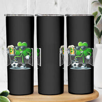 Funny Irish Shamrock Dabbing Soccer Skinny Tumbler St Patricks Day