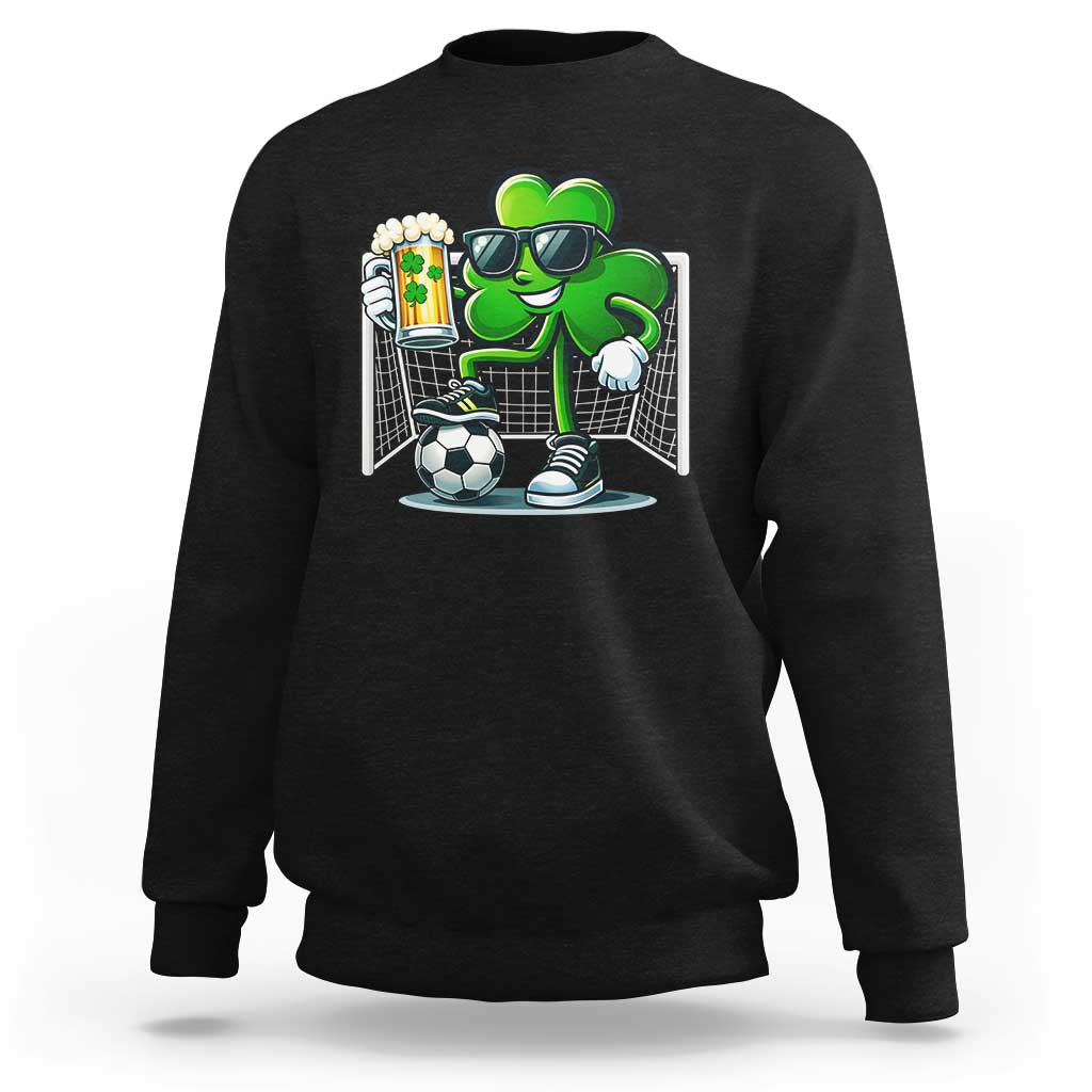 Funny Irish Shamrock Dabbing Soccer Sweatshirt St Patricks Day