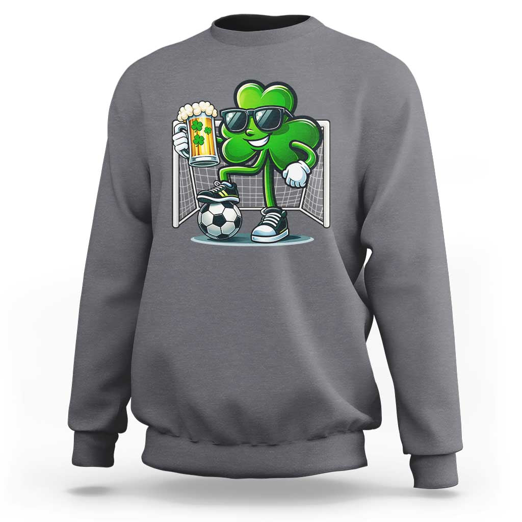 Funny Irish Shamrock Dabbing Soccer Sweatshirt St Patricks Day