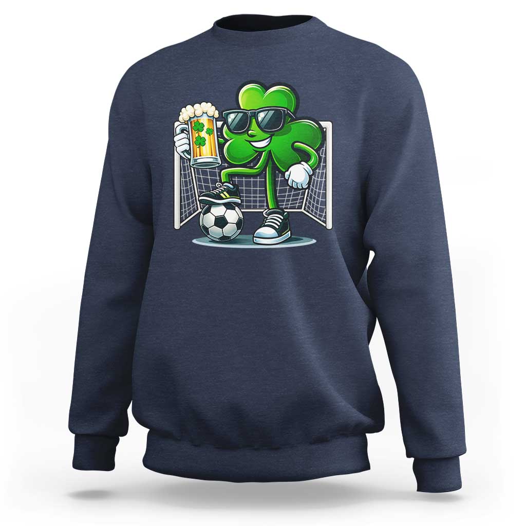 Funny Irish Shamrock Dabbing Soccer Sweatshirt St Patricks Day