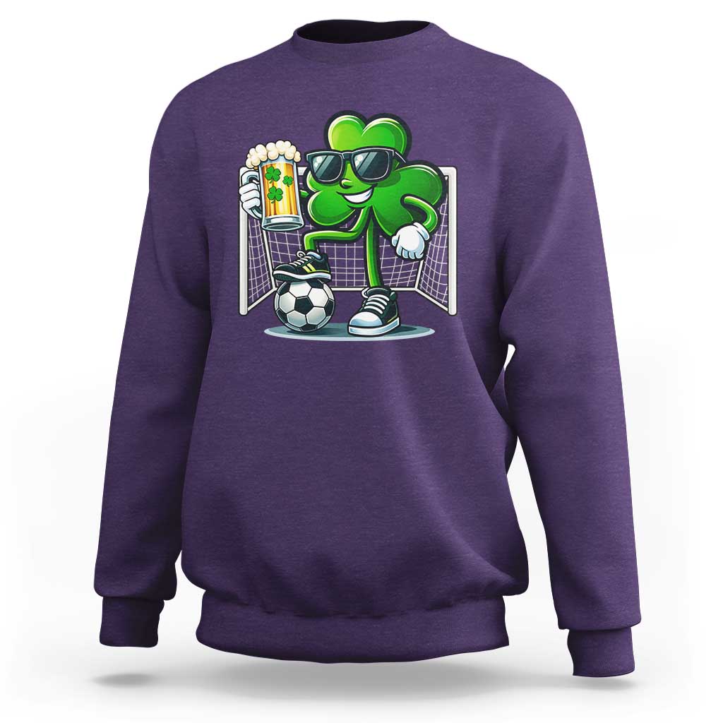 Funny Irish Shamrock Dabbing Soccer Sweatshirt St Patricks Day