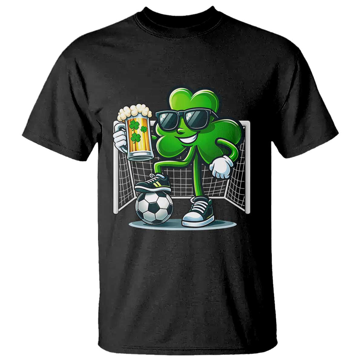 Funny Irish Shamrock Dabbing Soccer T Shirt St Patricks Day