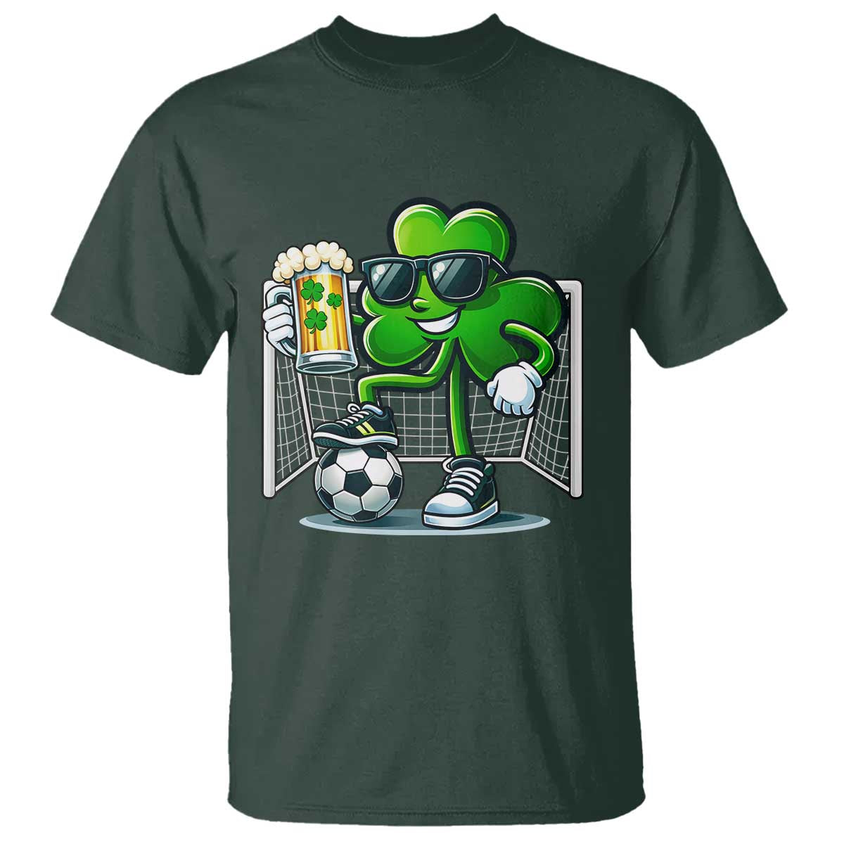 Funny Irish Shamrock Dabbing Soccer T Shirt St Patricks Day