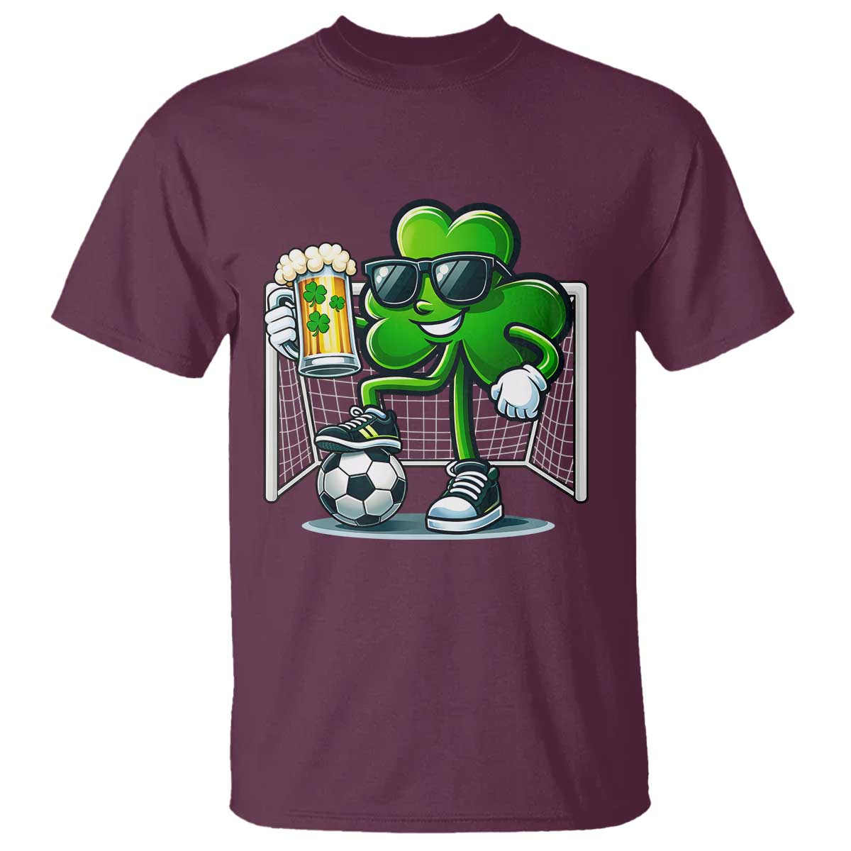 Funny Irish Shamrock Dabbing Soccer T Shirt St Patricks Day
