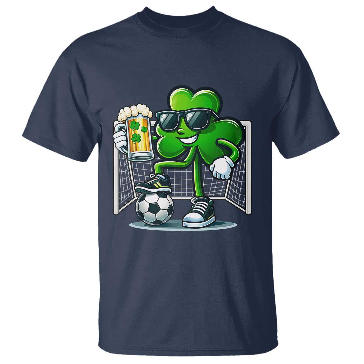 Funny Irish Shamrock Dabbing Soccer T Shirt St Patricks Day