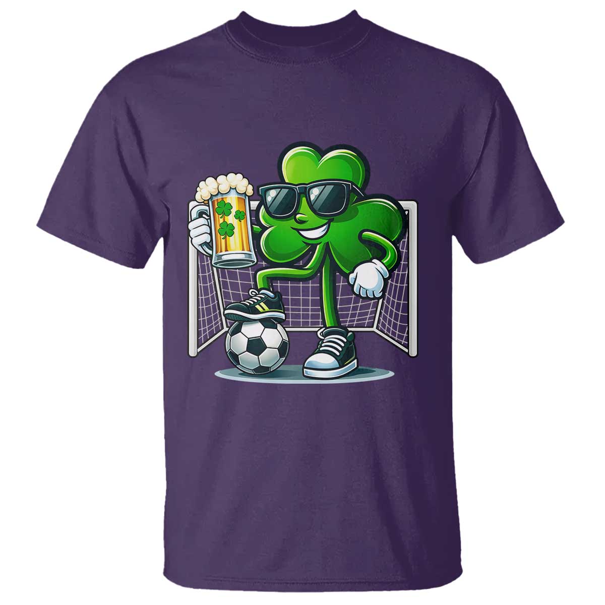 Funny Irish Shamrock Dabbing Soccer T Shirt St Patricks Day