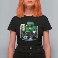 Funny Irish Shamrock Dabbing Soccer T Shirt For Women St Patricks Day