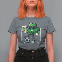 Funny Irish Shamrock Dabbing Soccer T Shirt For Women St Patricks Day
