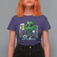 Funny Irish Shamrock Dabbing Soccer T Shirt For Women St Patricks Day