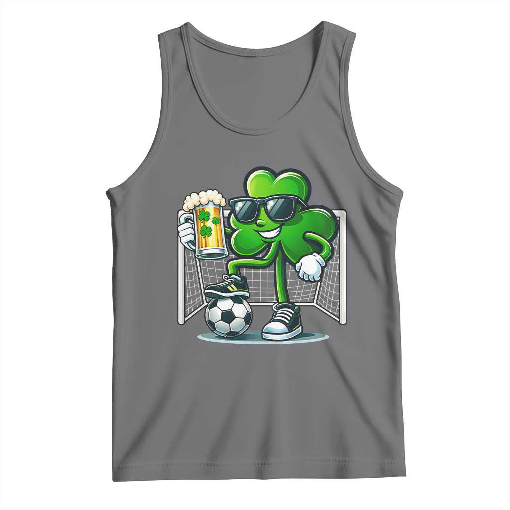 Funny Irish Shamrock Dabbing Soccer Tank Top St Patricks Day