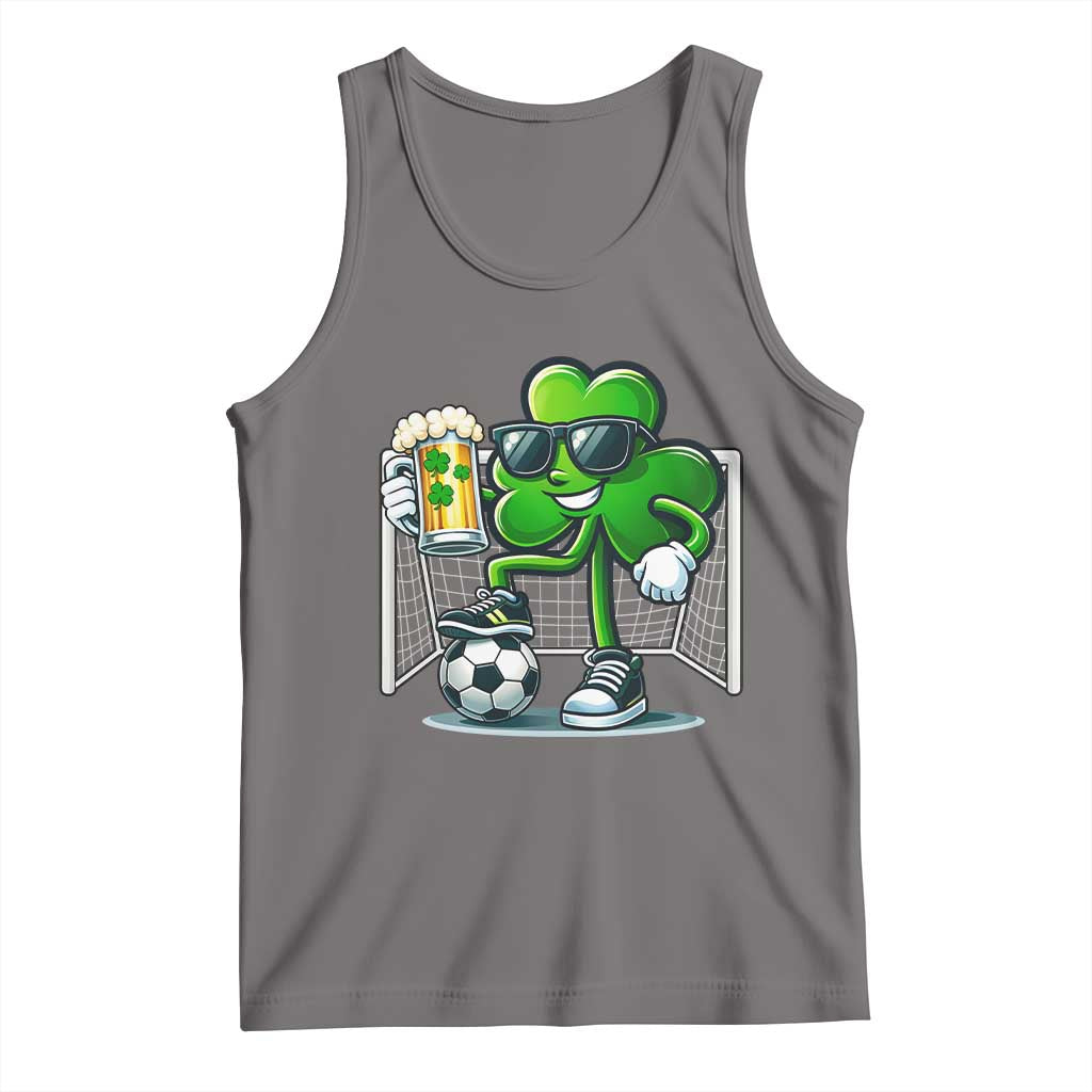 Funny Irish Shamrock Dabbing Soccer Tank Top St Patricks Day