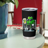 Funny Irish Shamrock Dabbing Soccer Tumbler Cup St Patricks Day
