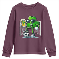 Funny Irish Shamrock Dabbing Soccer Youth Sweatshirt St Patricks Day