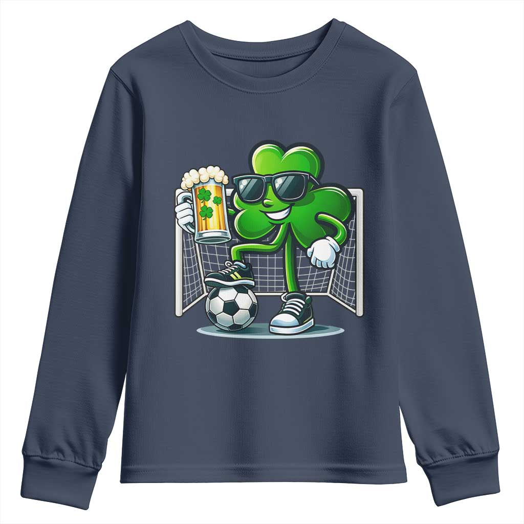 Funny Irish Shamrock Dabbing Soccer Youth Sweatshirt St Patricks Day