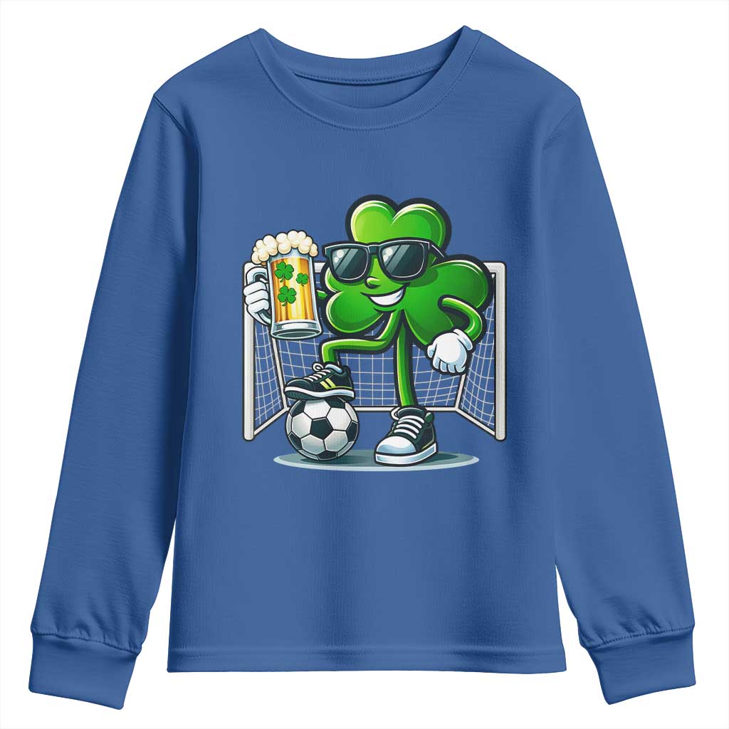 Funny Irish Shamrock Dabbing Soccer Youth Sweatshirt St Patricks Day