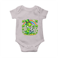 Cute Dinosaur Soccer Player Baby Onesie St Patricks Day Dino Lover
