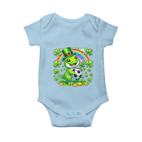 Cute Dinosaur Soccer Player Baby Onesie St Patricks Day Dino Lover