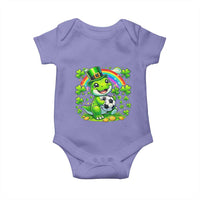 Cute Dinosaur Soccer Player Baby Onesie St Patricks Day Dino Lover
