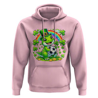 Cute Dinosaur Soccer Player Hoodie St Patricks Day Dino Lover