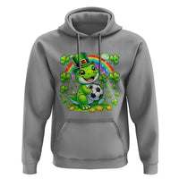 Cute Dinosaur Soccer Player Hoodie St Patricks Day Dino Lover
