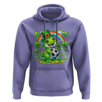 Cute Dinosaur Soccer Player Hoodie St Patricks Day Dino Lover