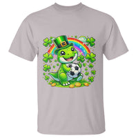 Cute Dinosaur Soccer Player T Shirt St Patricks Day Dino Lover