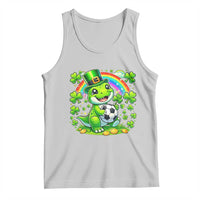 Cute Dinosaur Soccer Player Tank Top St Patricks Day Dino Lover