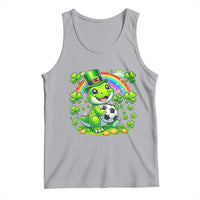 Cute Dinosaur Soccer Player Tank Top St Patricks Day Dino Lover