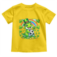 Cute Dinosaur Soccer Player Toddler T Shirt St Patricks Day Dino Lover
