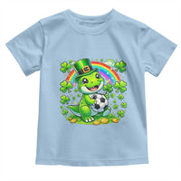 Cute Dinosaur Soccer Player Toddler T Shirt St Patricks Day Dino Lover