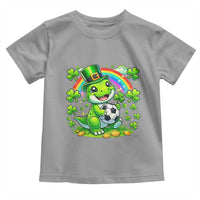 Cute Dinosaur Soccer Player Toddler T Shirt St Patricks Day Dino Lover