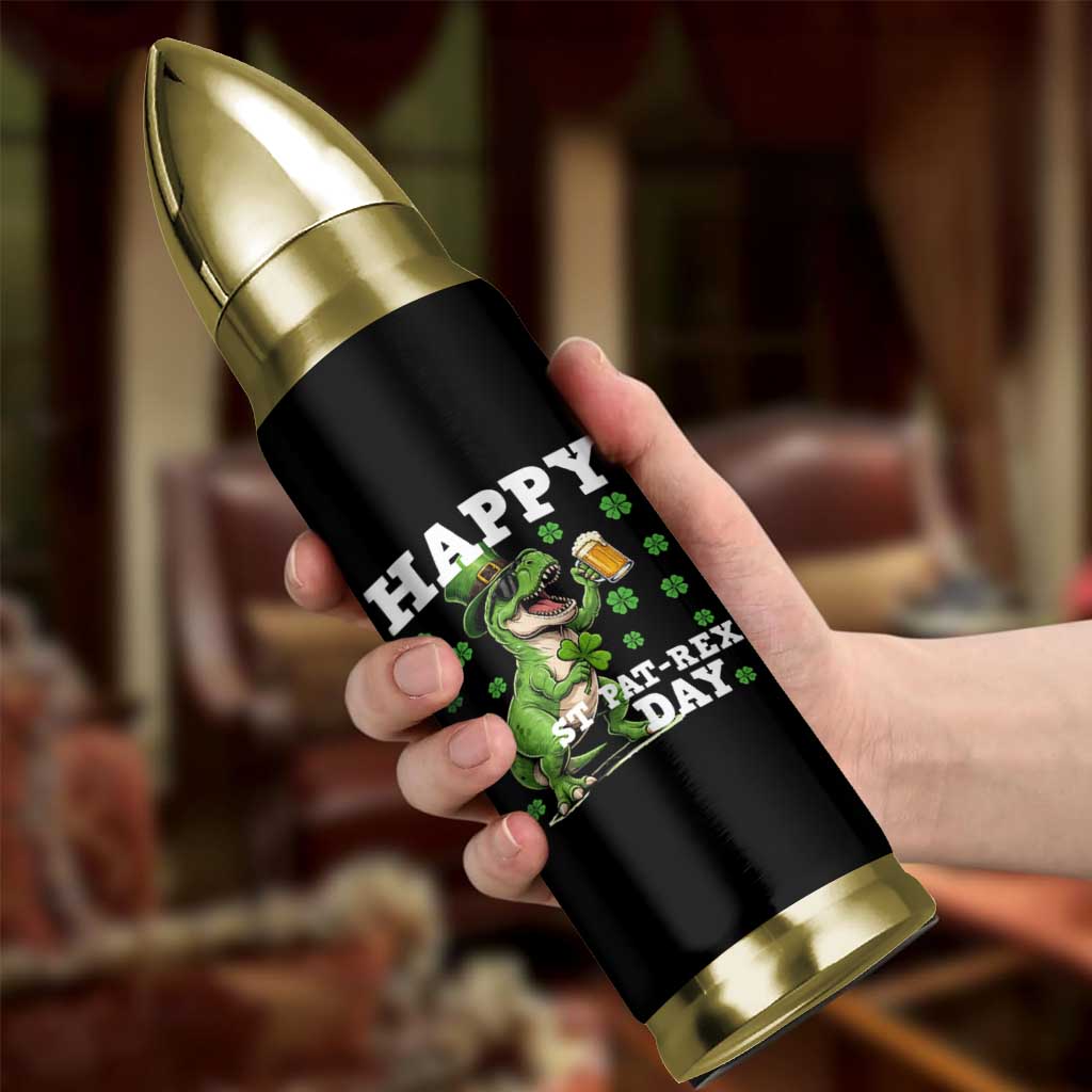 Happy St Pat Rex Day Bullet Tumbler Funny Dinosaur Drinking Beer