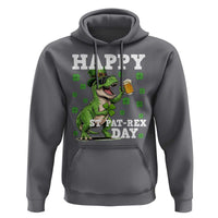 Happy St Pat Rex Day Hoodie Funny Dinosaur Drinking Beer