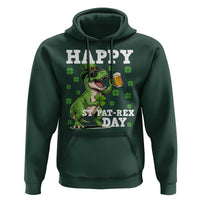 Happy St Pat Rex Day Hoodie Funny Dinosaur Drinking Beer