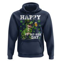 Happy St Pat Rex Day Hoodie Funny Dinosaur Drinking Beer