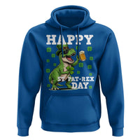 Happy St Pat Rex Day Hoodie Funny Dinosaur Drinking Beer
