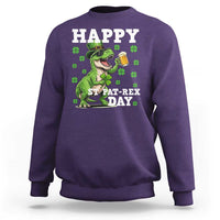 Happy St Pat Rex Day Sweatshirt Funny Dinosaur Drinking Beer