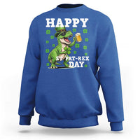 Happy St Pat Rex Day Sweatshirt Funny Dinosaur Drinking Beer