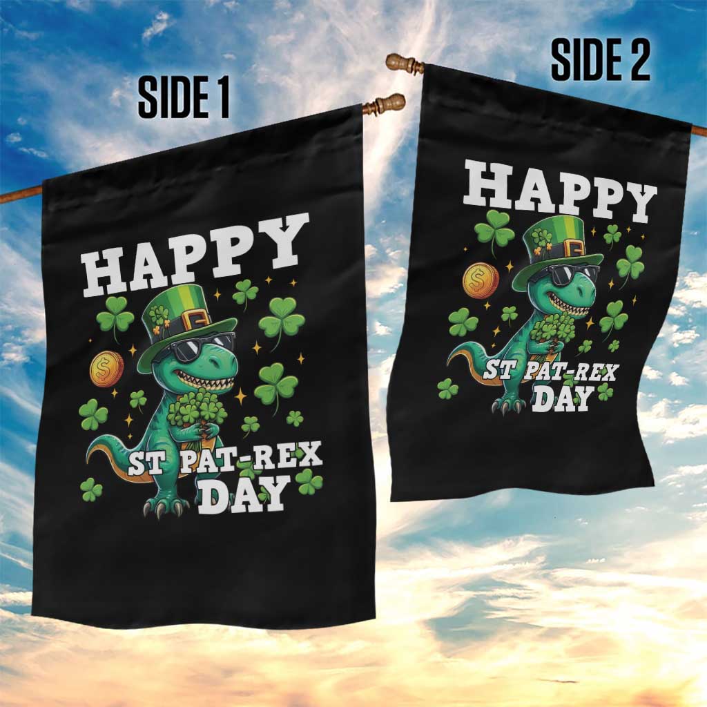 Happy St Pat Rex Day Garden Flag St Patricks Day Dino Lover