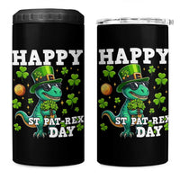 Happy St Pat Rex Day 4 in 1 Can Cooler Tumbler St Patricks Day Dino Lover