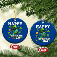 Happy St Pat Rex Day Ceramic Ornament St Patricks Day Dino Lover