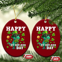 Happy St Pat Rex Day Ceramic Ornament St Patricks Day Dino Lover