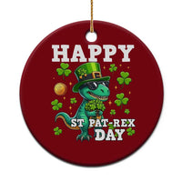 Happy St Pat Rex Day Ceramic Ornament St Patricks Day Dino Lover