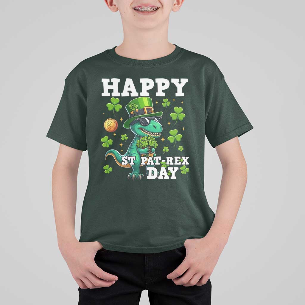 Happy St Pat Rex Day T Shirt For Kid St Patricks Day Dino Lover