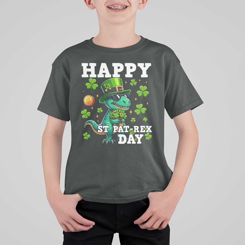 Happy St Pat Rex Day T Shirt For Kid St Patricks Day Dino Lover