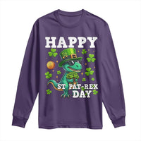 Happy St Pat Rex Day Long Sleeve Shirt St Patricks Day Dino Lover