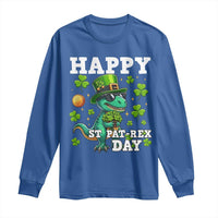 Happy St Pat Rex Day Long Sleeve Shirt St Patricks Day Dino Lover