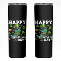 Happy St Pat Rex Day Skinny Tumbler St Patricks Day Dino Lover